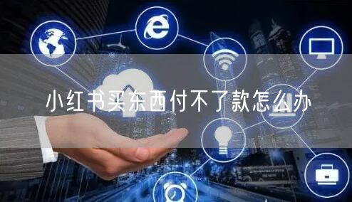 小红书买东西付不了款怎么办