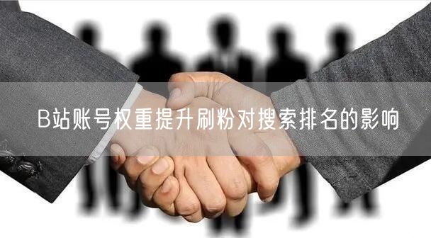 B站账号权重提升刷粉对搜索排名的影响