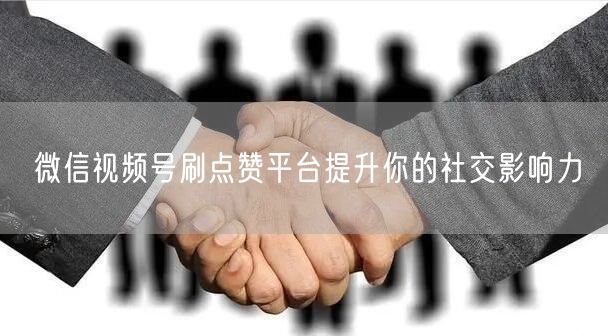 微信视频号刷点赞平台提升你的社交影响力